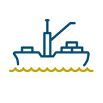 Icono seguro de riesgos marítimos